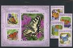 Guinea Guinea 12171-12174, Block 2730 postfrisch Schmetterling MiNr. 12171-12174, Block 2730 postfrisch Schmetterling -