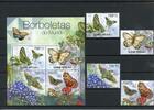 Guinea Bissau Guinea Bissau 5887-5890, Block 1040 postfrisch Schmetterling MiNr. 5887-5890, Block 1040 postfrisch Schmetterling -