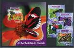 Guinea Bissau Guinea Bissau 7256-7259, Block 1270 postfrisch Schmetterling MiNr. 7256-7259, Block 1270 postfrisch Schmetterling -