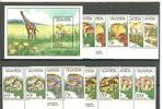 Uganda Paare Uganda Paare 667-674, Block 95 postfrisch Pilze MiNr. 667-674, Block 95 postfrisch Pilze -