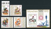Senegal Senegal 494-497 + Bl. 10 postfrisch Olympia München 1972 MiNr. 494-497 + Bl. 10 postfrisch Olympia München 1972 -