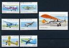 Guinea Guinea 1539-1544, Block 496 postfrisch Flugzeuge MiNr. 1539-1544, Block 496 postfrisch Flugzeuge -