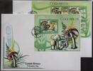 Guinea Bissau Guinea Bissau 5758-5762 und Block 1015 gestempelt Kleinbogen / als FDC MiNr. 5758-5762 und Block 1015 gestempelt Kleinbogen / al -