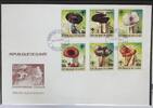 Guinea Guinea 1066-1071 aA und Block 175 aA gestempelt als FDC / Pilze MiNr. 1066-1071 aA und Block 175 aA gestempelt als FDC / Pilze -