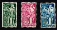 Fr. Zone Baden Fr. Zone Baden 50-52 postfrisch MiNr. 50-52 postfrisch -