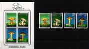 Burkina Faso Burkina Faso 1231-1234 und Block 134 postfrisch Pilze MiNr. 1231-1234 und Block 134 postfrisch Pilze -
