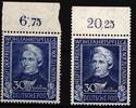 BRD BRD 120 OR dgz/ndgz postfrisch vom Oberrand durchgezähnt, nicht durchgez. MiNr. 120 OR dgz/ndgz postfrisch vom Oberrand durchgez -