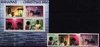Bahamas Bahamas 636-639 und Block 50 postfrisch Weihnachten MiNr. 636-639 und Block 50 postfrisch Weihnachten -