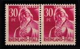Französische Rheinland Pfalz Französische Rheinland Pfalz 9 G postfrisch waagerechtes Paar MiNr. 9 G postfrisch waagerechtes Paar -
