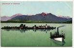AK Chiemsee mit Fraueninsel und Raddampfer ungebraucht -