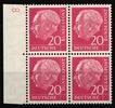 BRD BRD 185 y Dz postfrisch 4er Block mit Druckerzeichen 8 MiNr. 185 y Dz postfrisch 4er Block mit Druckerzeichen 8 -