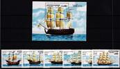 Kambodscha Kambodscha 1741-1746 und Block 231 postfrisch Schiffe MiNr. 1741-1746 und Block 231 postfrisch Schiffe -