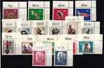 Berlin Berlin 299-315 postfrisch vom Eckrand, 1967 ohne Dauerserien MiNr. 299-315 postfrisch vom Eckrand, 1967 ohne Dauerserien -