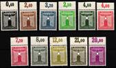Deutsches Reich Dienstmarken Deutsches Reich Dienstmarken 144-154 postfrisch mit Falz am Oberrand MiNr. 144-154 postfrisch mit Falz am Oberrand -