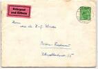 Berlin 56 auf Brief als Einzelfrankatur Rohrpost -