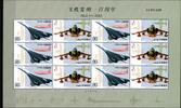 China VR China VR 3462-3463 postfrisch als Zd-Bogen, Flugzeuge MiNr. 3462-3463 postfrisch als Zd-Bogen, Flugzeuge -