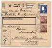 Böhmen und Mähren 101 u.a. auf Brief als Mischfrankatur Paketkarte -