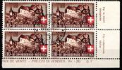 Schweiz Schweiz 356 gestempelt Eckrand Viererblock mit Formnummer MiNr. 356 gestempelt Eckrand Viererblock mit Formnummer -