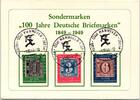 BRD Bund 113-115 auf Ausstellungskarte 100 Jahre Deutsche Briefmarke -