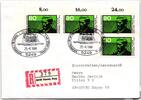 BRD Bund 1358 auf Brief als Mehrfachfrankatur vom Ersttag -