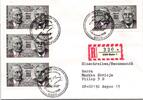 BRD Bund 1351 auf Brief als Mehrfachfrankatur vom Ersttag -