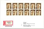 Berlin 427 auf Brief als Mehrfachfrankatur 12x -