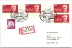 Berlin 515 FN auf Brief als Mischfrankatur mit Formnummer 1/2 und Bogenz. -