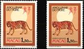 Macau Macau 550 A und C postfrisch Tiger MiNr. 550 A und C postfrisch Tiger -