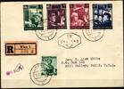 Österreich Österreich 960-963 + ZF als R-Brief FDC nach USA, Zensur MiNr. 960-963 + ZF als R-Brief FDC nach USA, Zensur -
