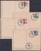 Bund Bund 167-170 gestempelt mit Sonderstempel auf Ausstellungskarten MiNr. 167-170 gestempelt mit Sonderstempel auf Ausstellungskart -