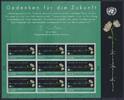 UNO Wien UNO Wien 521 postfrisch als Kleinbogen, Holocaust MiNr. 521 postfrisch als Kleinbogen, Holocaust -