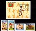 Malediven Malediven 1307-1310 und Block 144 postfrisch Olympische Spiele MiNr. 1307-1310 und Block 144 postfrisch Olympische Spiele -