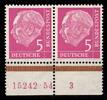 BRD Bund BRD Bund 179x v HAN 15242.54 3 postfrisch Hausauftragsnummer MiNr. 179x v HAN 15242.54 3 postfrisch Hausauftragsnummer -