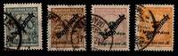 Deutsches Reich Deutsches Reich D 82-85 gestempelt geprüft Weinbuch BPP, leichte Mängel MiNr. D 82-85 gestempelt geprüft Weinbuch BPP, leichte M -