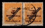 Deutsches Reich Deutsches Reich D 85 (2x) gestempelt geprüft Weinbuch BPP, gefaltet MiNr. D 85 (2x) gestempelt geprüft Weinbuch BPP, gefaltet -