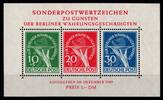 Berlin Berlin Block 1 II postfrisch Plattenfehler II, Attest Schlegel BPP MiNr. Block 1 II postfrisch Plattenfehler II, Attest Schlegel -