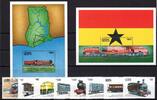 Ghana Ghana 1652-1659 und Block 191 und 192 postfrisch Lokomotive MiNr. 1652-1659 und Block 191 und 192 postfrisch Lokomotive -