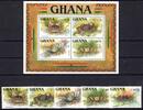 Ghana Ghana 1753-1757 und Block 210 postfrisch Meerestiere MiNr. 1753-1757 und Block 210 postfrisch Meerestiere -