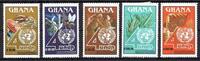 Ghana Ghana 1496-1500 mit Falz Vereinte Nationen MiNr. 1496-1500 mit Falz Vereinte Nationen -