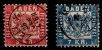 Baden Baden 24, 25 gestempelt MiNr. 24, 25 gestempelt -