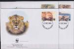 Ghana Ghana 3701-3704 gestempelt als FDC / Löwen MiNr. 3701-3704 gestempelt als FDC / Löwen -