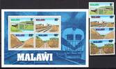 Malawi Malawi Block 55 + 324-327 postfrisch Eisenbahn MiNr. Block 55 + 324-327 postfrisch Eisenbahn -