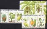 Sao Tome e Principe Sao Tome e Principe Block 79 A + 744-749 A postfrisch Obst MiNr. Block 79 A + 744-749 A postfrisch Obst -