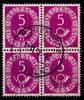 BRD BRD 125 gestempelt im 4er Block MiNr. 125 gestempelt im 4er Block -