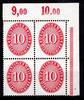 Deutsches Reich Dienst Deutsches Reich Dienst 117 X P OR postfrisch 4er Block MiNr. 117 X P OR postfrisch 4er Block -