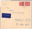 Berlin 54 im Paar auf Brief Luftpost -