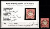 Deutsches Reich Deutsches Reich 4 gestempelt Ausgabemonat, Hufeisenstempel, Befund Sommer MiNr. 4 gestempelt Ausgabemonat, Hufeisenstempel, Befu -
