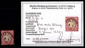 Deutsches Reich Deutsches Reich 4 gestempelt Ausgabemonat, Befund Sommer MiNr. 4 gestempelt Ausgabemonat, Befund Sommer -