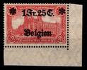 Deutsche Besetzung 1. WK Belgien Deutsche Besetzung 1. WK Belgien 8 postfrisch vom Eckrand MiNr. 8 postfrisch vom Eckrand -