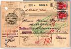 Deutsches Reich 153 auf Auslandspaketkarte -